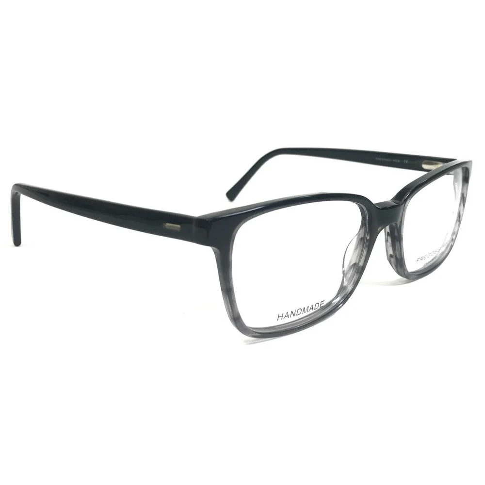Fregossi Eyeglasses Frames 466 Grey Fade Black Square Full Ri 55-17-145